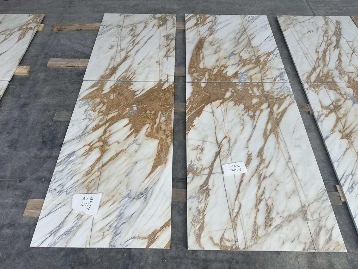 Cut marble slab — dramatic veining