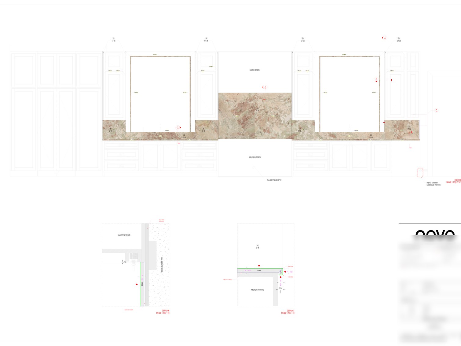 Shop drawing — stonework elevation